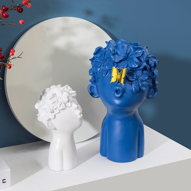 statut bleu et blanc